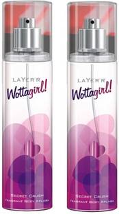 LAYER'R Wottagirl Secret Crush Perfume Body Spray Pack of 2 Combo (135ML each) Perfume Body Spray  -  For Women