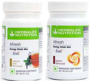Herbalife Nutrition Afresh Energy and Nutrition Drink TULSI + ELAICHI FLAVOR 2*50G Energy Drink