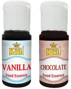 Mr.Kool Food Essence Vanilla, Chocolate Flavors 20ml Each Combo Pack Of 2 Essence for Cake, Cookies, Ice Cream, Sweets (40ml) Vanilla Liquid Food Essence