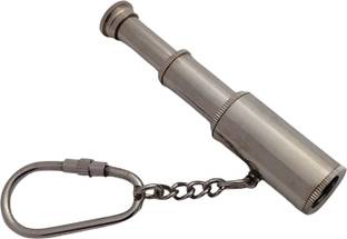 Shoptreed Nickel Finish Brass Telescope/Pirate Spyglass Keychain Key Chain