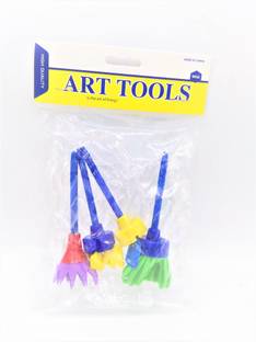 Ikshu Sponge Paint Brush,Multi-Shapes Stamp Set of 4 pcs Painting Sponge Roller