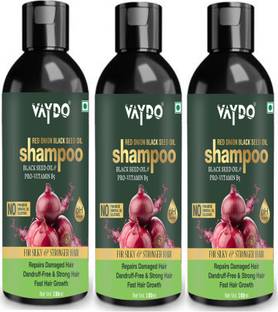 vaydo Red Onion Black Seed Oil Shampoo With Red Onion Seed Oil Extract, Black Seed Oil & Pro-Vitamin B5 - (300 ml)