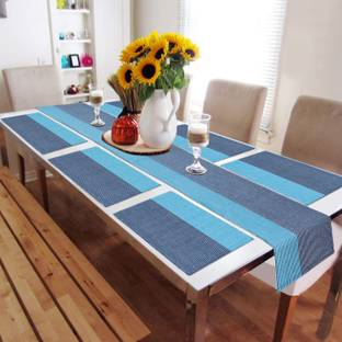 HOKiPO Blue Organic Cotton Table Linen Set