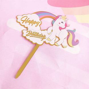 Missby Rainbow Unicorn Cake Topper