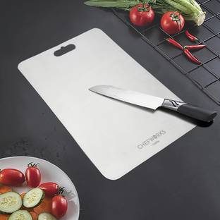 Chefworks by Bathla Enox Large Reversible Stainless Steel Cutting Board