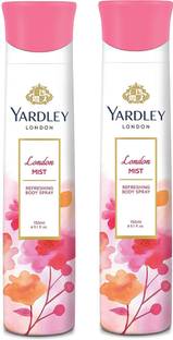 Yardley London Women London Mist 150ML Each (Pack of 2) Deodorant Spray  -  For Women