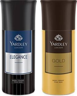YARDLEY 1 Elegance and 1 Gold Deo Combo Pack of 2 Deodorant Spray  -  For Men