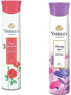 Yardley London Morning Dew Royal Red Rose Deodorant Spray  -  For Men & Women