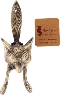 HanDecor by Two Moustaches Fox Head Design Brass Door Knocker
