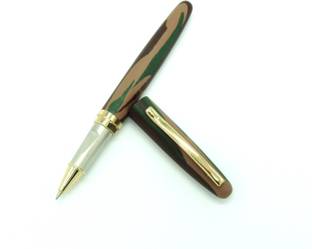 Epraiser Brass Made Military Army Camoflague Premium Vaccum Lock Designer Roller Ball Pen Roller Ball Pen