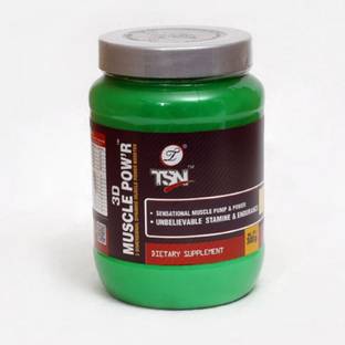 TSN 3D MUSCLE POW'R Workout Essentials Pre-Workout LEMON Powder 300 Gram Energy Bars