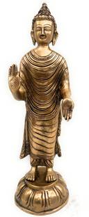 Bhunes Brass Budda Statue| Statues | Buddha Statue Show Piece | Buddha Idols | Lord Buddha Idol | Brass Buddha Idol |Buddha Idols For Home Decor | Gifts | Murthi Decorative Showpiece  -  41 cm