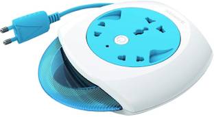 Anchor By Panasonic 6A 2 Pin Diamond Flexi Box (Blue & White, 5224) 3  Socket Extension Boards