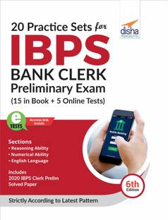 20 Practice Sets for Ibps Bank Clerk Preliminary Exam - 15 in Book + 5 Online Tests