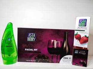 ASTABERRY facial kit ,bleach,HR,aloevera gel