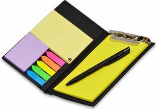 Flipkart SmartBuy Notepad Memo Holder Desk Organizer with sticky Notes Gift Set with Pen Pocket-size Memo Pad UN RULED 50 Pages
