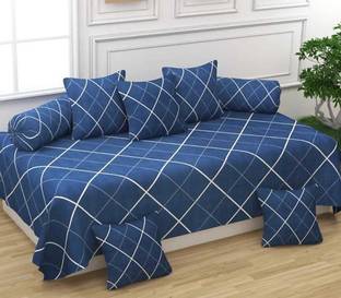 DECOR VATIKA Polycotton Geometric Diwan Set