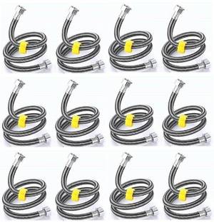 SKENTERPRISES Connection-Pipe-12 EXCLUSIVE PREMIUM HEAVY QUALITY STAINLESS STEEL 304 CONNECTION PIPE 24 INCH (SET OF 12) Hose Connector Hose Pipe Hose Pipe