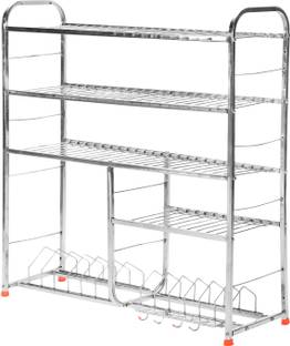 इरोंतेच Best Quality 31 X 30 Inches Wall Mount Kitchen Dish Rack / Plate Cutlery Stand / Kitchen Utensils Rack / Modern Kitchen Storage Rack भांडी किचन रॅक