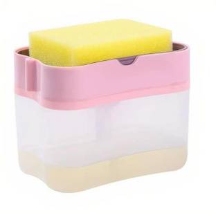Maakhodiyar Liquid Soap Dispenser Pump Sponge Caddy For Dish Soap Sponge 350 ml Liquid, Soap Dispenser