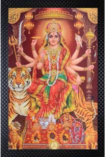 Janki Durga Maa Wall Paintings Digital Reprint 20 inch x 14 inch Painting