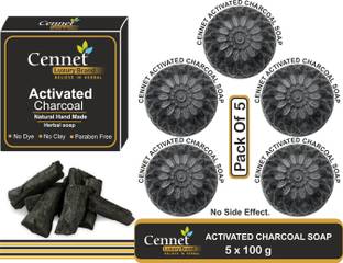 CENNET  Activated Charcoal Soap For Women, Face & Body Soap