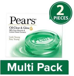 Pears Oil Clear & Glow Soap Bar, 2x75 g Multipack