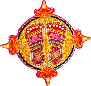 SUNINOW 7.62 cm small size Rangoli sticker Self Adhesive Sticker