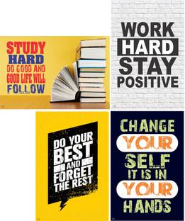 god & god's 46 cm Motivation_Sticker_Set Of Four 57,58,59,60 Self Adhesive Sticker