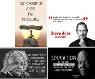 god & god's 46 cm Motivation_Sticker_Set Of Four 69,70,71,72 Self Adhesive Sticker