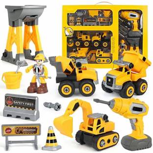Akvanar Construction DIY Assembly Toy Disassembling Trucks Play Set