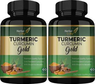 HerbalValley Turmeric Curcumin Gold | Bioperine | Premium Quality | 120 Capsules