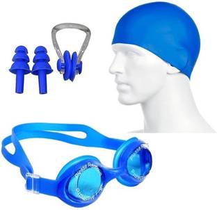 LIVE SPORTS swimming kit with cap, goggle, 2 pair ear plugs and 1 nose clip combo Swimming Kit