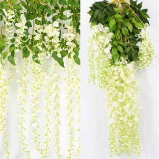 well art gallery White Westeria Artificial Flower