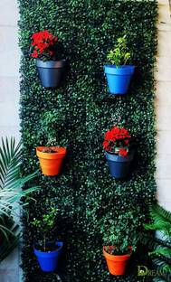 well art gallery 2 PCS Real Looking Artificial Vertical Green Wall mat for Roof Greenery Panels Green Gerbera Artificial Flower