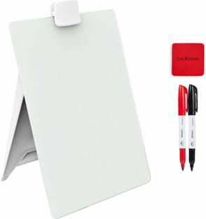 Lifekrafts Small Glass Board Desktop Easel - 9 x 12 inches, Magnetic Glass Whiteboard on Stand for Table Desk, Great for Office,Home, Stain-Resistant Tempered Glass Pack of 1 White board