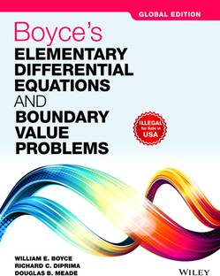 Boyce's Elementary Differential Equations and Boundary Value Problems, Global Edition