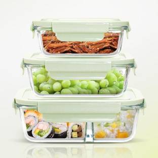 tyche enterprise Glass Fridge Container  - 1000 ml, 750 ml, 500 ml