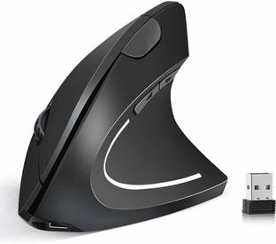 microware Upgraded Vertical Wireless 2.4G Optical Ergonomic Mouse-Reduce Wrist Pain, 6 Buttons 4 Adjustable DPI 1000/1600/2000/2400 Levels, Better Performance for PC, Desktop, Laptop Wireless Optical  Gaming Mouse