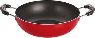 NIRLON Non-Stick Aluminium Gas Friendly Deep Kadhai Kadhai 18.5 cm diameter 1.2 L capacity
