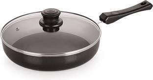 NIRLON Base Cookware with Glass Fry Pan 24 cm diameter with Lid 2 L capacity