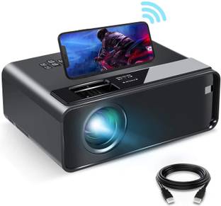 IBS WIFI Mini Projector ,1080P HD Portable Projector with 4600 Lux and 200" Screen, Compatible with Android/iOS/HDMI/USB/SD/VGA Portable Projector, Projector with Synchronize Smartphone Screen पोर्टेबल प्रोजेक्टर
