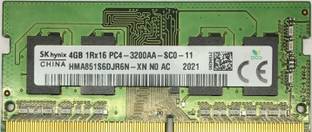 Hynix DDR4 1RX16 3200AA DDR4 4 GB (Single Channel) Laptop (HMA851S6DJR6N-XN)