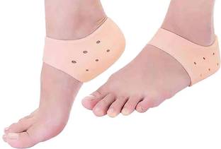 Devmore Silicon Gel Heel Socks Pad Heel Pain Relief Heel Support heel crack set socks Heel Socks Silicone heel protector pain relief Gel Heel anti-Crack Heel Support Half Heel Silicone Sleeve Forefoot Pads For Pain Relief Heel heels repair foot care Heel Support (Free Size)