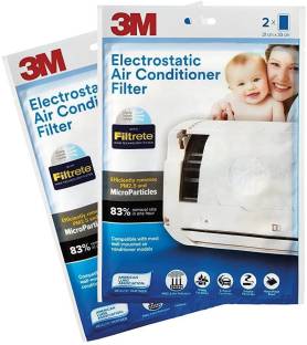 3M Filtrete Non-Woven Fiber Electrostatic Air Purifying Filter for Split ACs (White, 2 packs) Air Purifier Filter