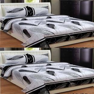 Arth Traders Polycotton Queen Flat 150 TC Printed Bedsheet