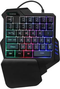 TechGuy4u One Handed Gaming Keyboard 35 Keys Portable Mini Gaming Keypad Ergonomic Game Controller for PC PS4 Gamer Wired USB Gaming Keyboard Wired USB Standard Gaming Keyboard Compatible with Desktop, Laptop, Mac