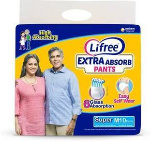 LIFREE Extra Absorb Pant Diaper For Men And Women Adult Diapers - M