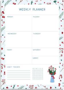 INNAXA Weekly Planner 50 Undated Tear-Off Sheets, Color Bands Calendar and Organizer to Track Productivity, Goals, Tasks, Notes, to Do Lists - Keeps You Organized, On Schedule A5 Note Pad Blank 50 Pages
