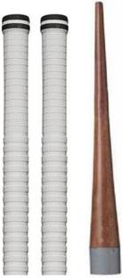 Dinetic Pair of 2 Cricket Bat White grip (XR) + 1 wooden cone (gripper) Ultra Tacky
